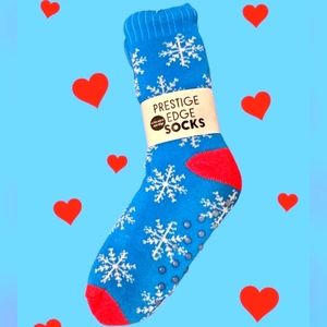 Sherpa Lined Slipper Socks w Non Slip Grippers